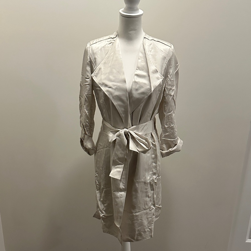 Babaton Aritzia Elegant Ivory  Trench Coat